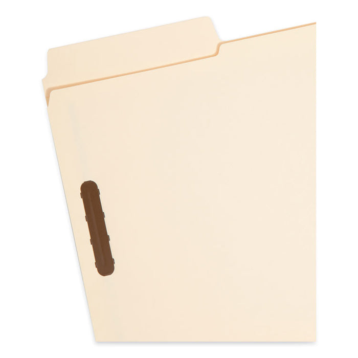 SuperTab Reinforced Guide Height Fastener Folders, 1/3-Cut Tab, Expands 0.75", 2 Fasteners, Legal Size, 11-pt Manila, 50/Box