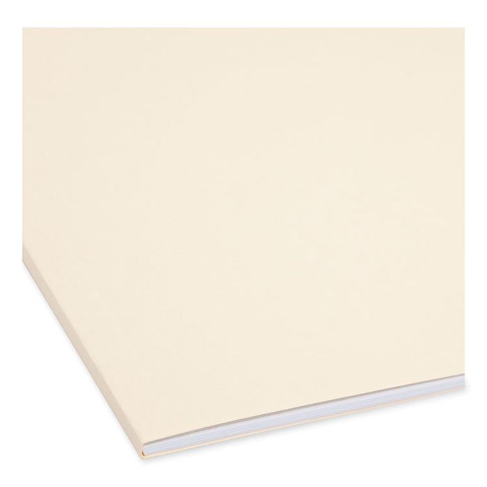 SuperTab Reinforced Guide Height Fastener Folders, 1/3-Cut Tab, Expands 0.75", 2 Fasteners, Legal Size, 11-pt Manila, 50/Box
