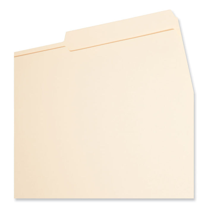 Top Tab Fastener Folders, 2/5-Cut Tab: Right of Center, Expands 0.75", 2 Fasteners, Legal Size, Manila, 50/Box