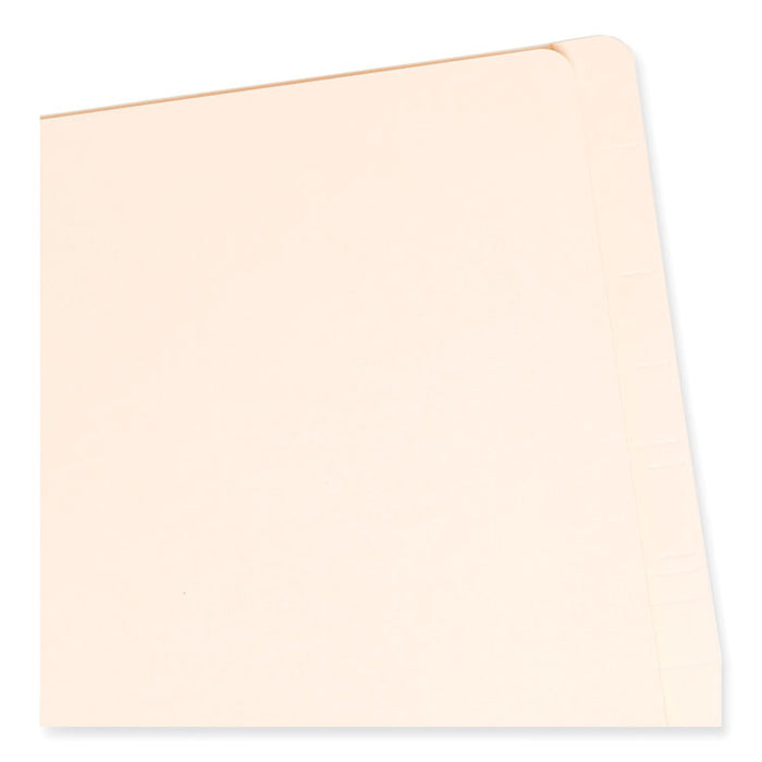 Manila End Tab Classification Folders, Straight Tab, Expands 2", 1 Divider, 4 Fasteners, Letter Size, Manila, 10/Box