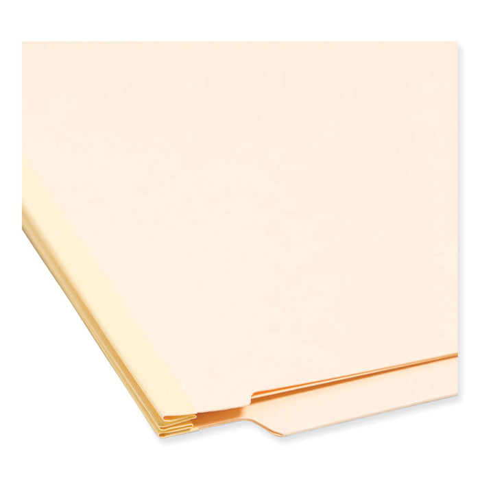 Manila End Tab Classification Folders, Straight Tab, Expands 2", 1 Divider, 4 Fasteners, Letter Size, Manila, 10/Box