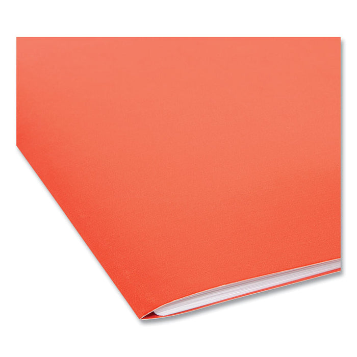 Organized Up Heavyweight Vertical File Folders, 1/2-Cut Tabs, Letter Size, Assorted: Fuchsia/Orange/Peridot Green, 6/Pack
