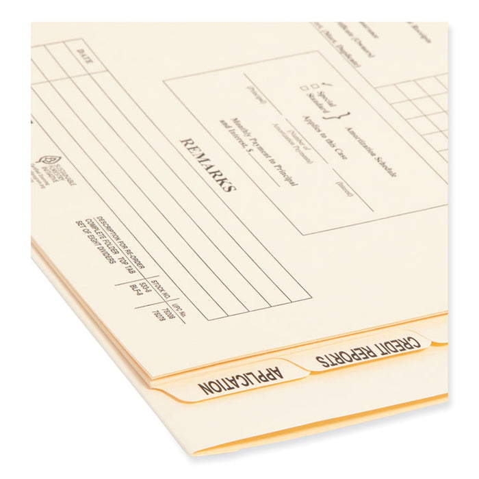 Replacement Pressboard Mortgage File Dividers, Punched for K-Style Fasteners, Legal Size, Manila, 8 Dividers/Set, 12 Sets/Box