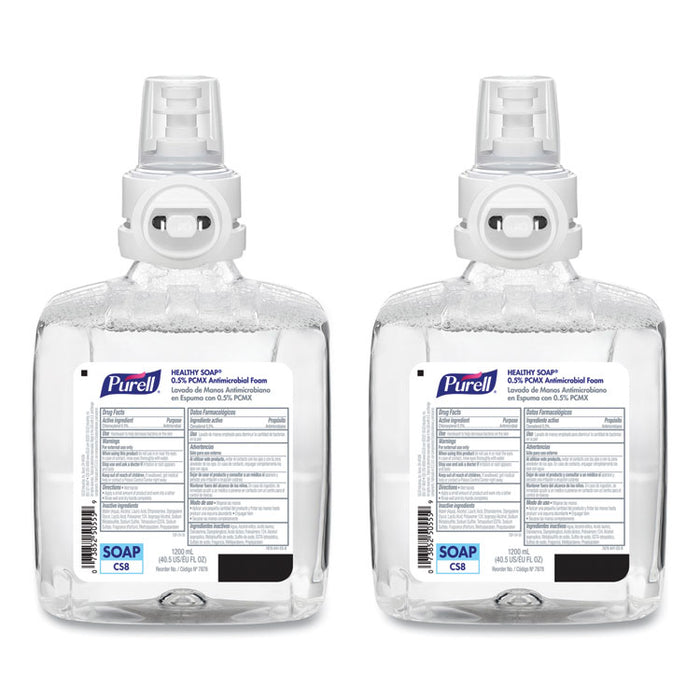 Healthcare HEALTHY SOAP 0.5% PCMX Antimicrobial Foam Refill, For CS8 Dispensers, Light Floral Scent, 1,200 mL, 2/Carton