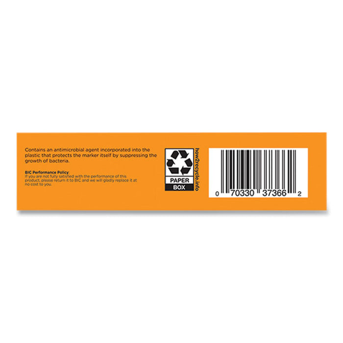 PrevaGuard Permanent Marker, Fine Bullet Tip, Black, 12/Pack