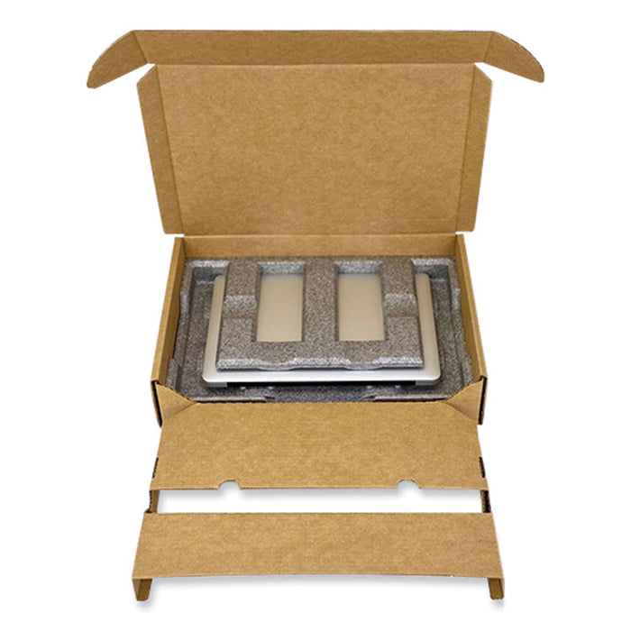 Laptop Shipping Box, One-Piece Foldover (OPF), Large, 17.25" x 11.68" x 3.75", Brown Kraft