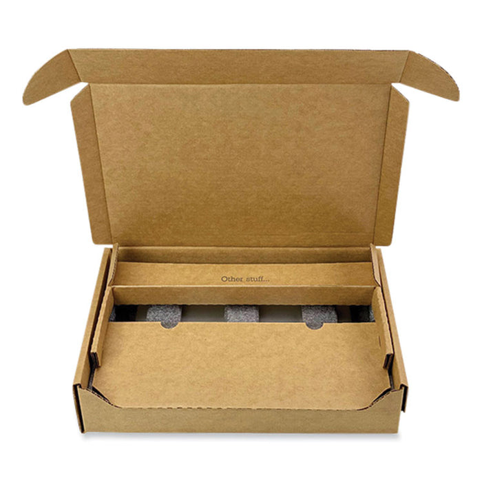 Laptop Shipping Box, One-Piece Foldover (OPF), Large, 17.25" x 11.68" x 3.75", Brown Kraft