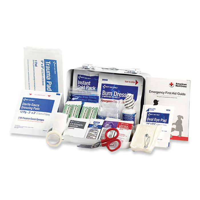 ANSI 2021 First Aid Kit for 10 People, 76 Pieces, Metal Case