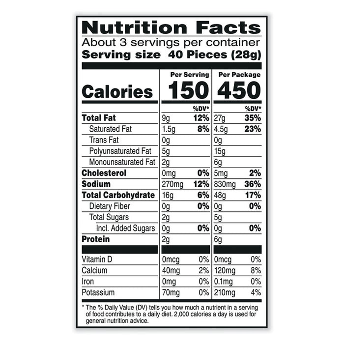 Puff'd Crackers, White Cheddar, 3 oz Bag, 6/Carton
