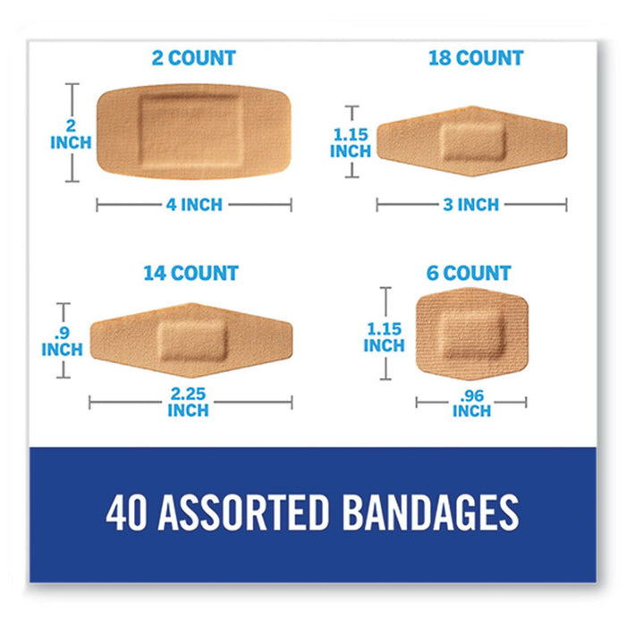 DUO Bandages, Assorted Sizes, 40/Pack