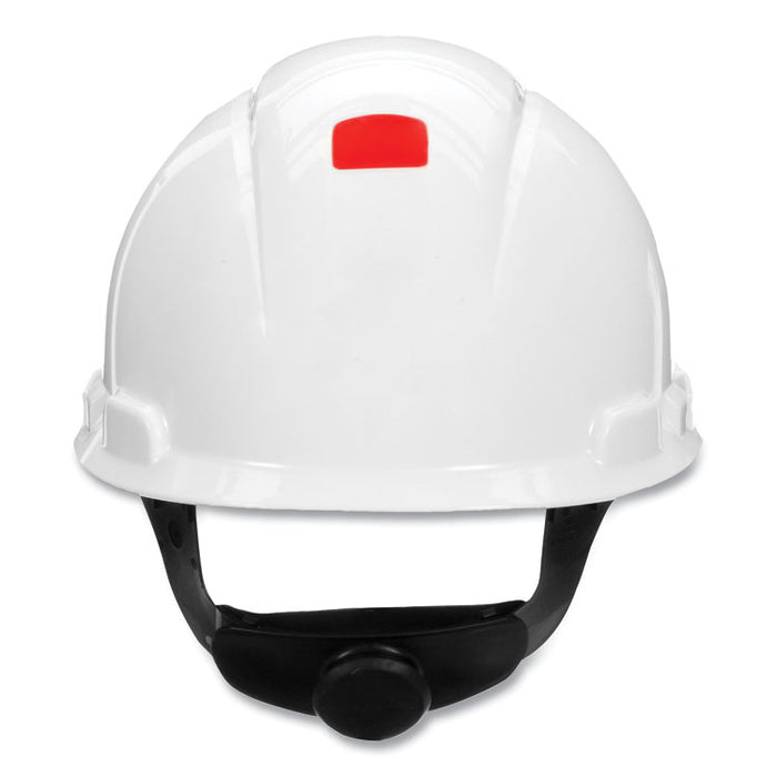 H-700 Series SecureFit Hard Hat with UVicator, Front Brim, 4-Point Pressure Diffusion Ratchet, One Size Fits Most, White