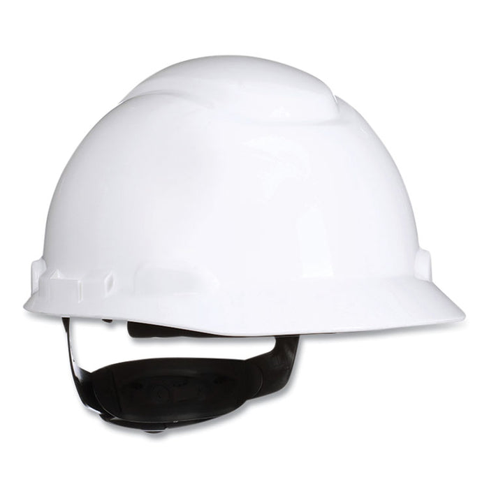 H-700 Series SecureFit Hard Hat with UVicator, Front Brim, 4-Point Pressure Diffusion Ratchet, One Size Fits Most, White