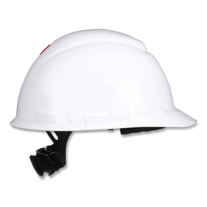H-700 Series SecureFit Hard Hat with UVicator, Front Brim, 4-Point Pressure Diffusion Ratchet, One Size Fits Most, White