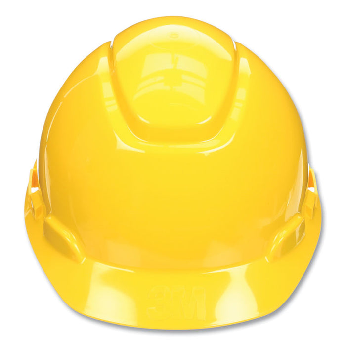 H-700 Series SecureFit Hard Hat with UVicator, Front Brim, 4-Point Pressure Diffusion Ratchet, One Size Fits Most, Yellow