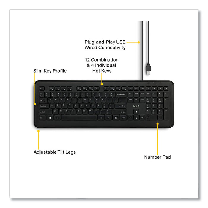 Keyboard, 108 Keys, Black