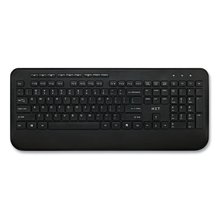 Wireless Comfort Keyboard, 2.4 GHz Frequency/23 ft Wireless Range, Black
