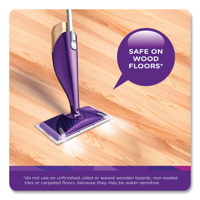 WetJet System Wood Mopping Pad, 5.4 x 11.3, White, 20/Pack