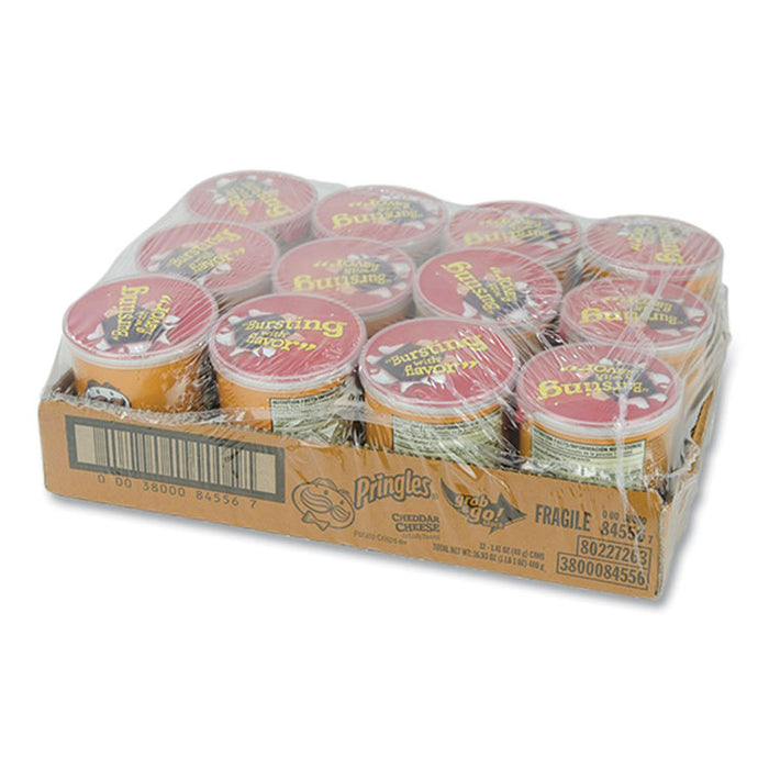 Grab and Go Cheddar Cheese Crisps, 1.4 oz Can, 12 Carton