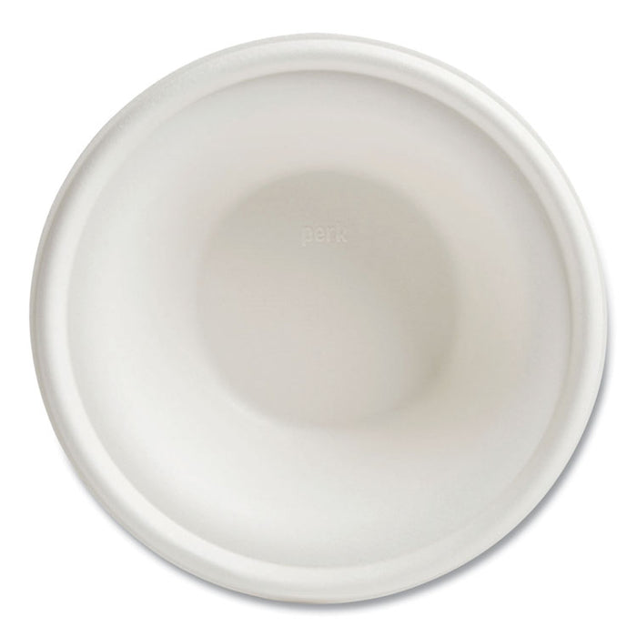 PFAS-Free Compostable Bagasse Bowls, Sugarcane, 12 oz, White, 125/Pack