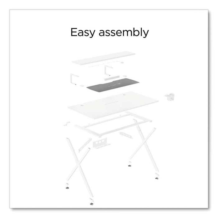 Vizon 47" Gaming Desk, 47.2" x 26.6" x 35", White Colorway