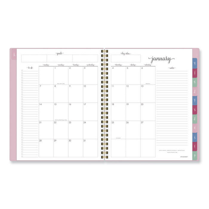 Harmony Weekly/Monthly Poly Planner, 8.81 x 7.88, Pink Cover, 13-Month: Jan 2026 to Jan 2027