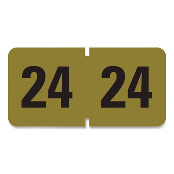 Yearly End Tab File Folder Labels, 2024, Gold, 500/Roll