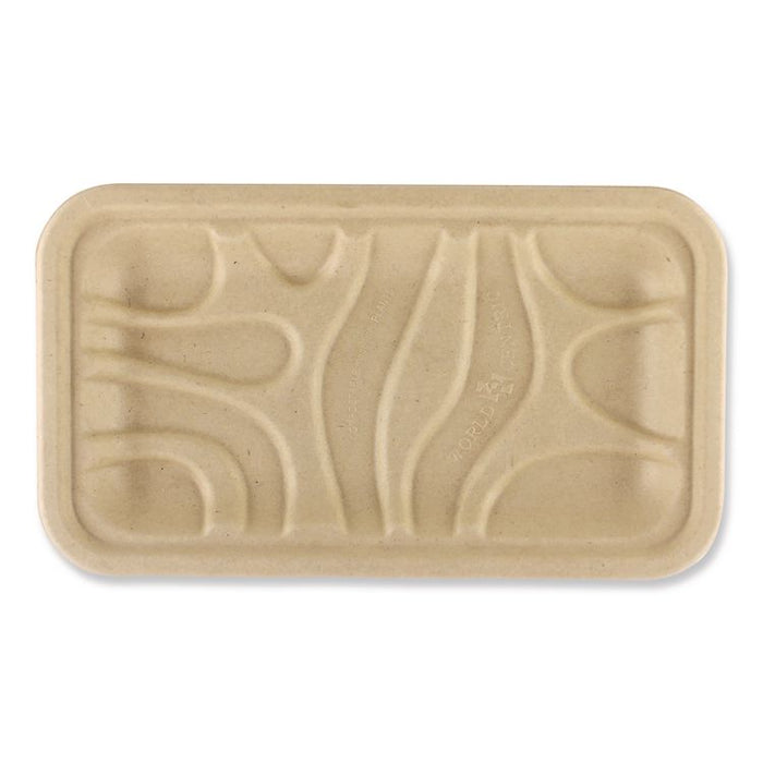 Fiber Meat and Produce Trays, 4.8 x 8.3 x 0.7, Natural, Paper, 500/Carton