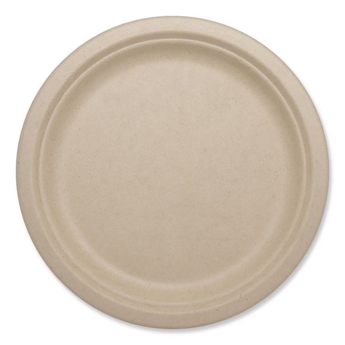 Fiber Plates, Paper, 10.1" dia, Natural, 800/Carton