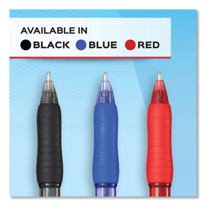 Profile Ballpoint Pen, Retractable, Medium 1 mm, Blue Ink, Translucent Blue Barrel, Dozen