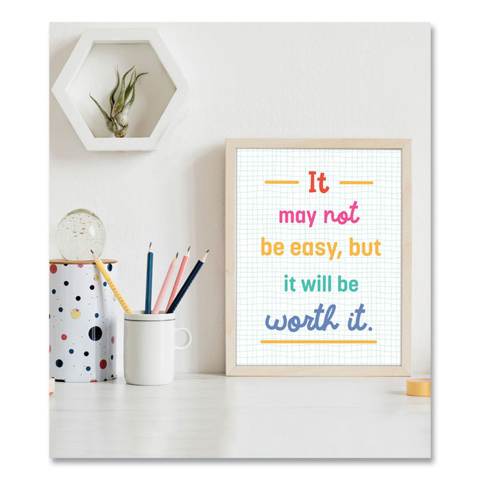 Mini Posters, Growth Mindset Quotes, 8.5 x 11, 12/Set