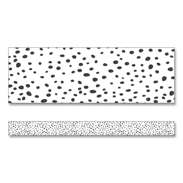Straight Borders, Dotted, 3" x 3 ft, Black/White, 12/Pack