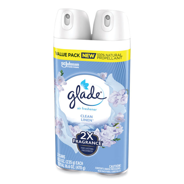Air Freshener, Clean Linen, 8.3 oz, 2/Pack, 3 Packs/Carton