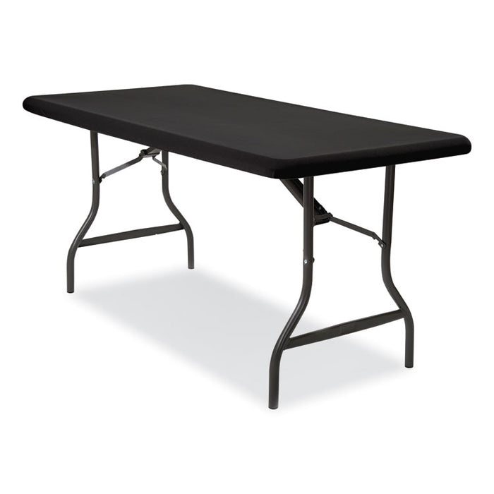 iGear Fabric Table Top Cap Cover, Polyester/Spandex, 30" x 96", Black