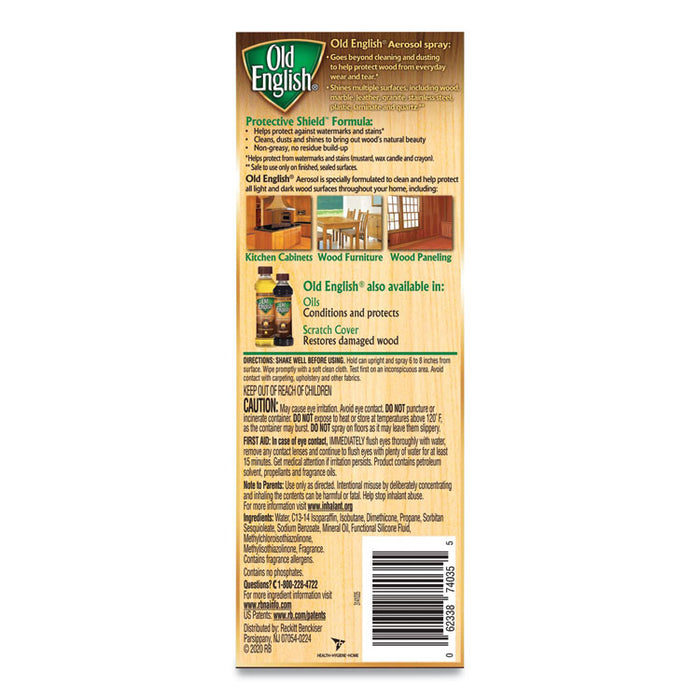 Furniture Polish, Fresh Lemon Scent, 12.5 oz Aerosol Spray