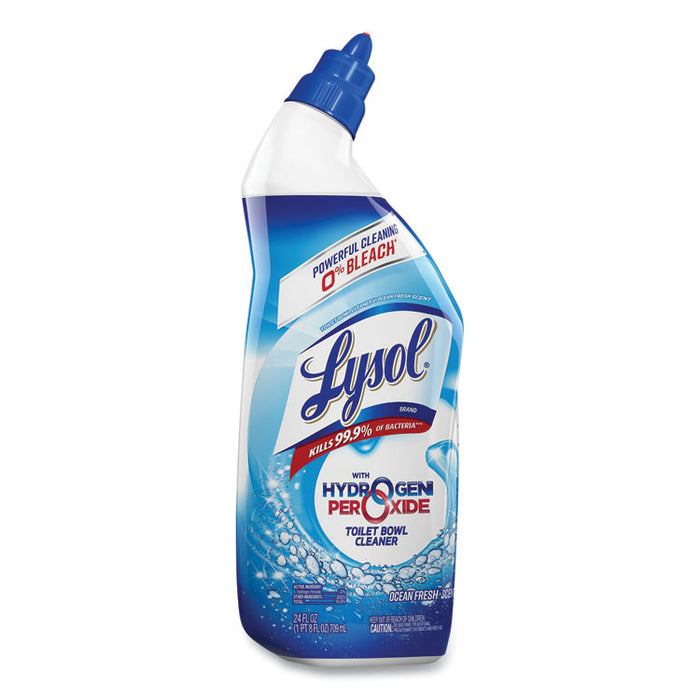Toilet Bowl Cleaner with Hydrogen Peroxide, Ocean Fresh Scent, 24 oz Angle-Neck Bottle