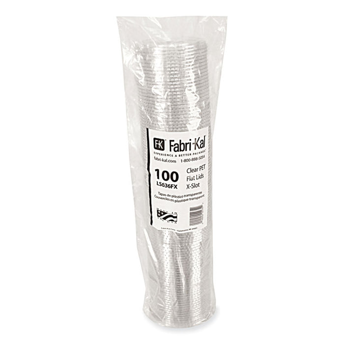 Greenware Cold Drink Lids, X-Slot, Fits 12 oz to 20 oz Cold Cup, Plastic, Clear, 1,000/Carton