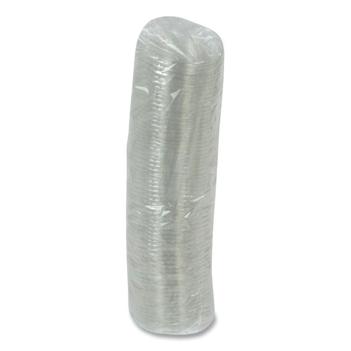 Cold Cup Lids, Fits 12 oz/14 oz/16 oz/20 oz Cold Cups, Plastic, Clear, 1,680/Carton