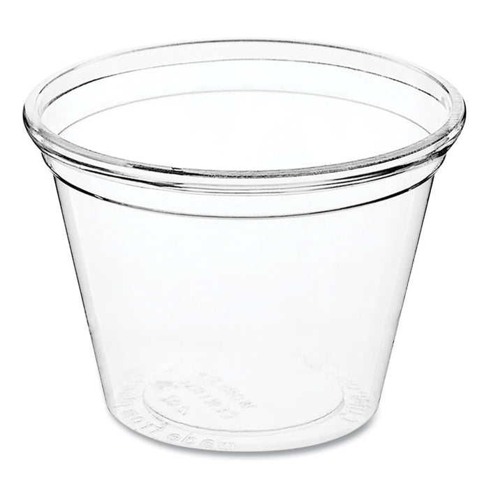 PLA Clear Cold Cups, 1oz, Plastic, Clear, 3,000/Carton
