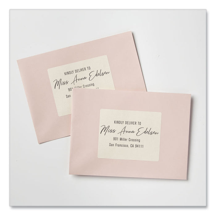 Rectangle Labels, Inkjet/Laser Printers, 3 x 3.75, Pearl Ivory, 6/Sheet, 8 Sheets/Box