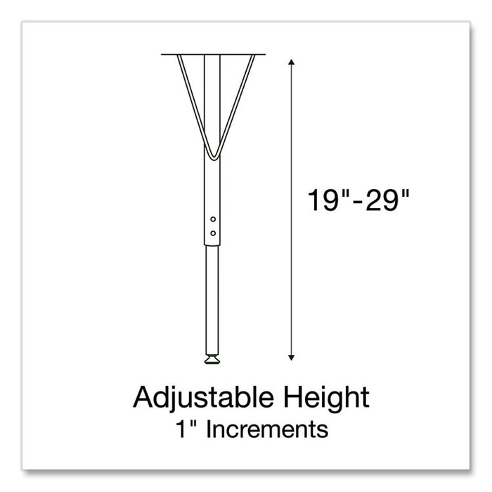 Height Adjustable Activity Tables, Round, 60" x 19" to 29", Medium Oak Top, Gray Legs, 4/Pallet