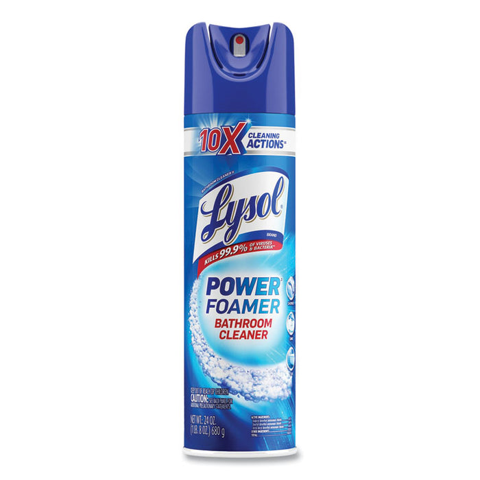 Power Foam Bathroom Cleaner, Unscented, 24 oz Aerosol Spray, 12/Carton