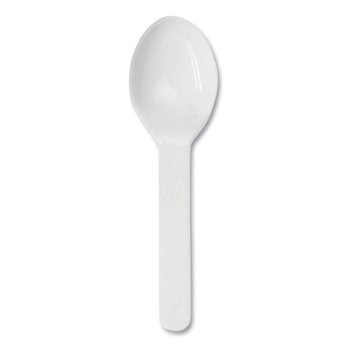 PLA Compostable Cutlery, Tasting Spoon, Plastic, 3", Light Beige, 3,000/Carton