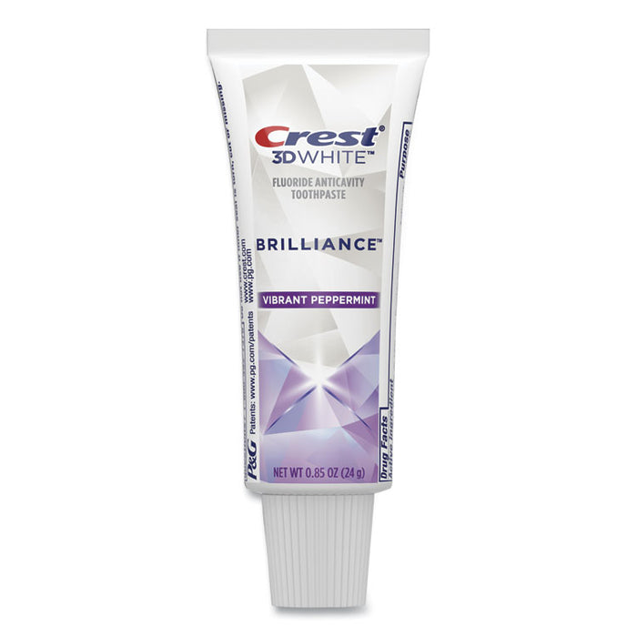 3D White Brilliance Advanced Whitening Technology + Advanced Stain Protection Toothpaste, Vibrant Peppermint, 0.85 oz, 72/CT