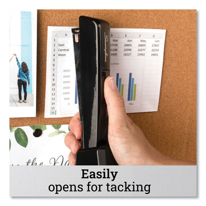 747 Classic Full Strip Stapler, 30-Sheet Capacity, Black