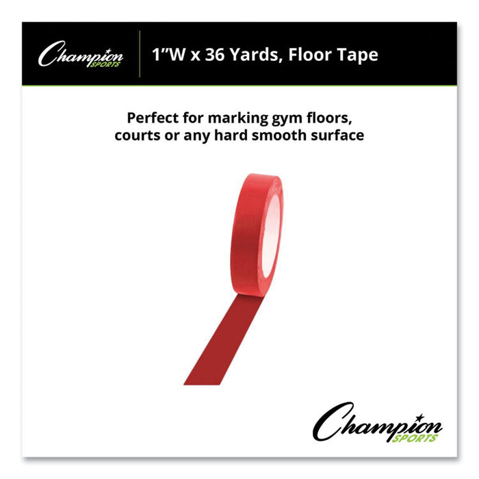 Floor Tape, 1" x 36 yds, Red