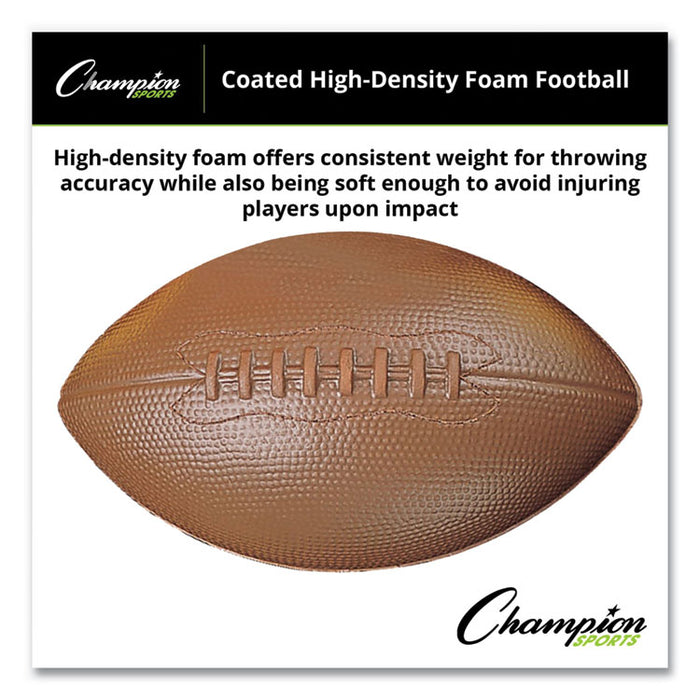 Coated Foam Sport Ball, Football, Playground Size, Brown