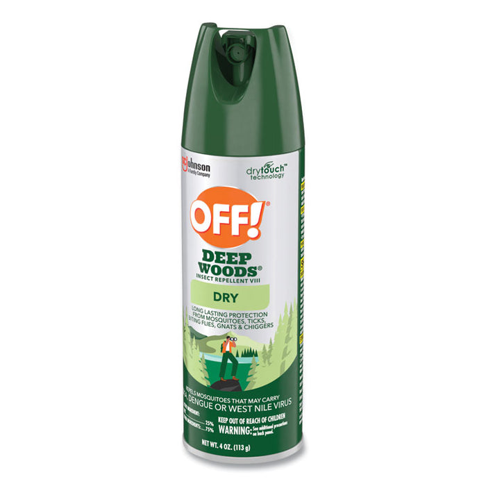 Deep Woods Dry Insect Repellent, 4 oz Aerosol Spray, 12/Carton