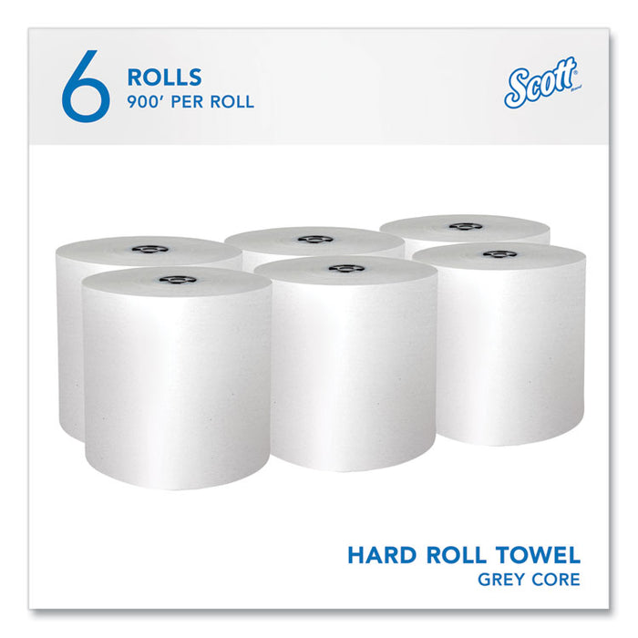 Pro Hard Roll Paper Towels with Absorbency Pockets for Scott Pro Dispenser, Gray Core Only, 1-Ply, 7.5" x 900 ft, 6 Rolls/CT