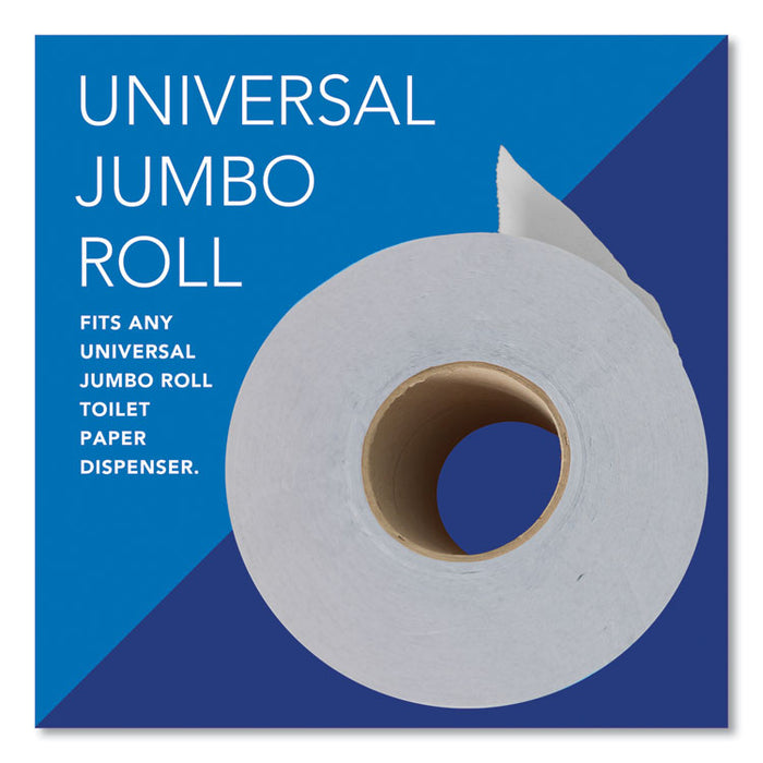 Essential JRT Jumbo Roll Bathroom Tissue, Septic Safe, 2-Ply, 3.55" x 1,000 ft, White, 12 Rolls/Carton