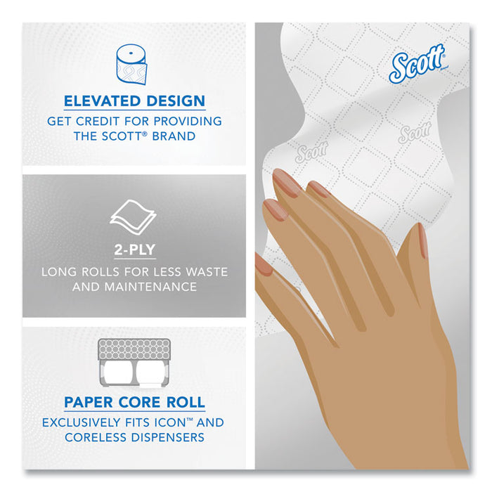 Pro Small Core High Capacity/SRB Bath Tissue, Septic Safe, 2-Ply, White, 1,100 Sheets/Roll, 36 Rolls/Carton